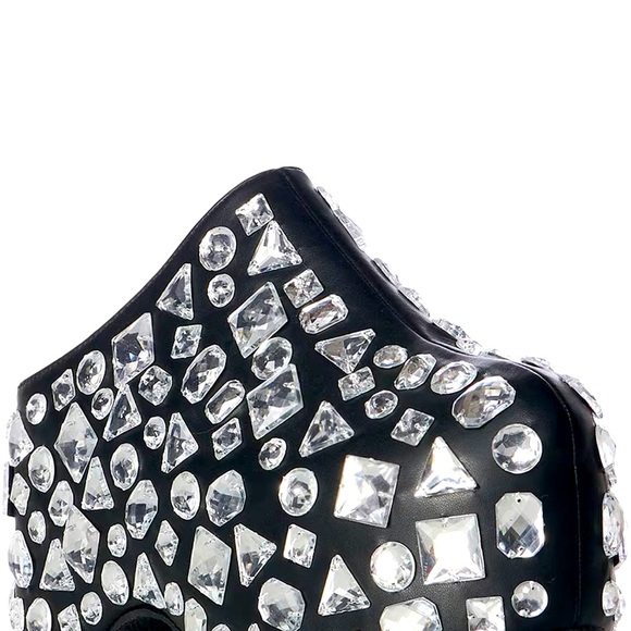 Black and Silver Studded Mules - Picture 1 of 11